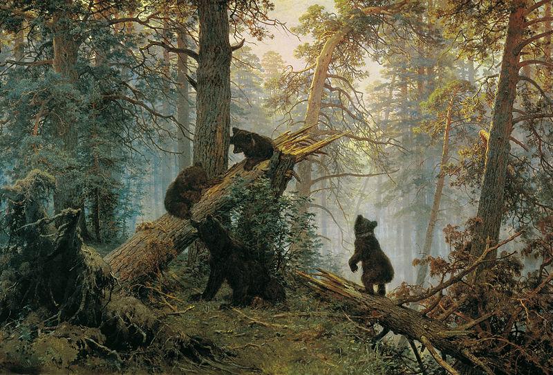 Ivan Shishkin Morning in a Pine Forest Sweden oil painting art